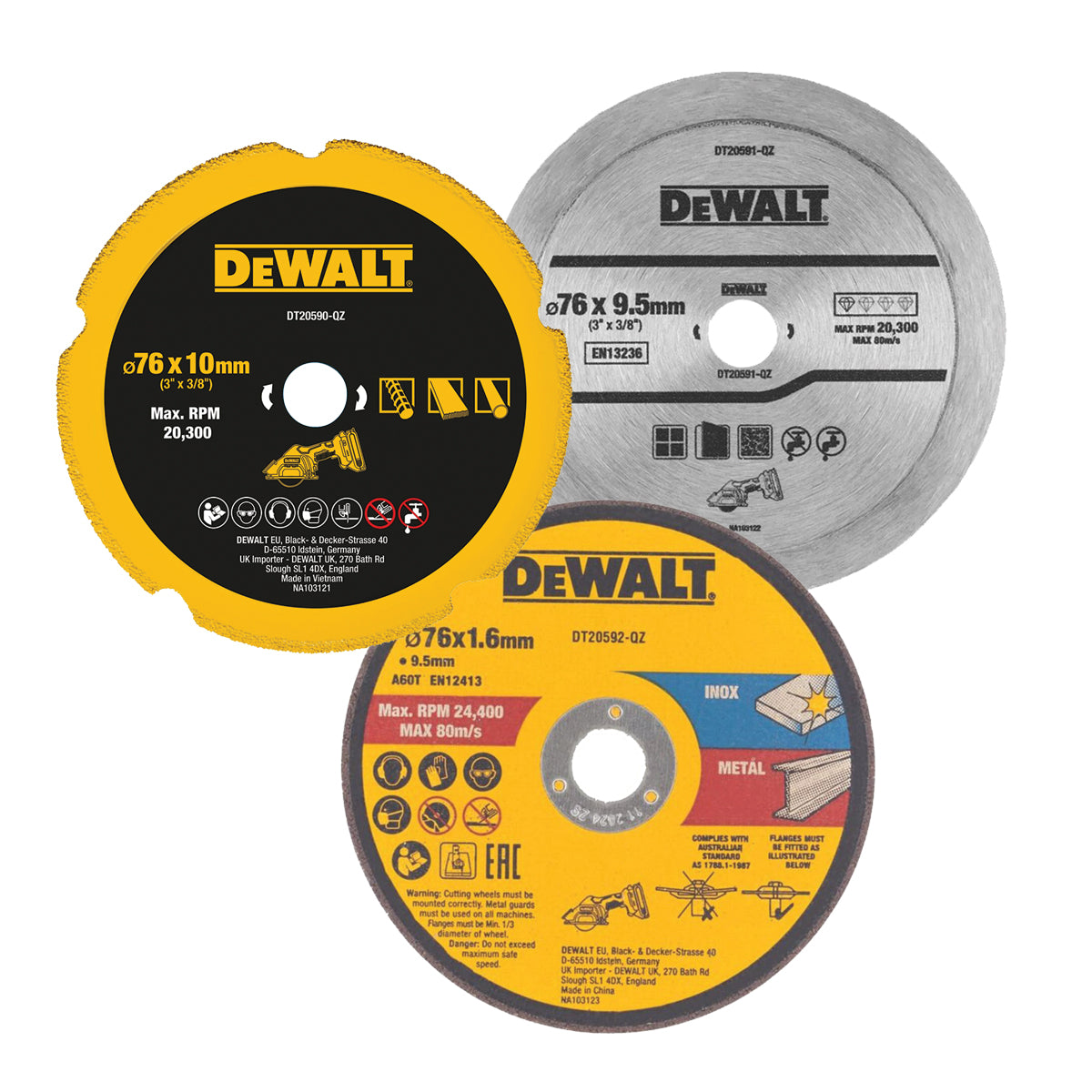 Discs for MINI-CUTTER SAW 76mm DCS438 - DeWALT Discs for MINI-CUTTER SAW 76mm DCS438 - DeWALT